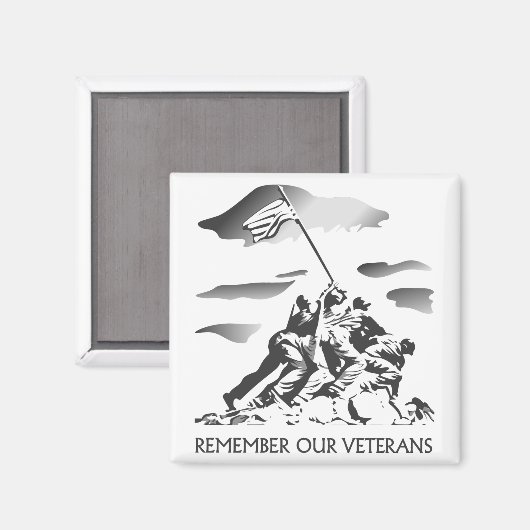 Denken Sie an unsere Veteranen Magnet (Vorderseite/Rückseite)