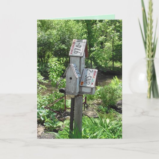 Denken Sie an Vintage Geburtshäuser Karte (Vorderseite)