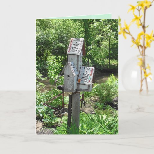 Denken Sie an Vintage Geburtshäuser Karte (Gelbe Blume)