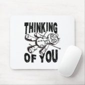 Denken Sie an Voodoo Doll Funny Halloween 2024 Mousepad (Mit Mouse)