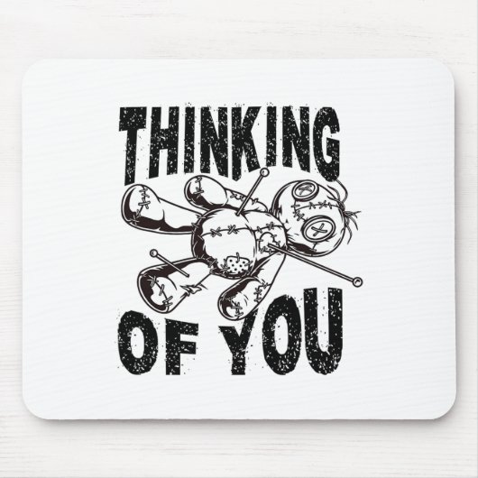 Denken Sie an Voodoo Doll Funny Halloween 2024 Mousepad (Vorne)