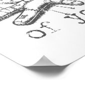 Denken Sie an Voodoo Doll Funny Halloween 2024 Poster (Ecke)