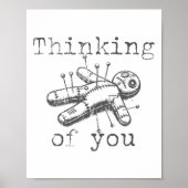 Denken Sie an Voodoo Doll Funny Halloween 2024 Poster (Vorne)