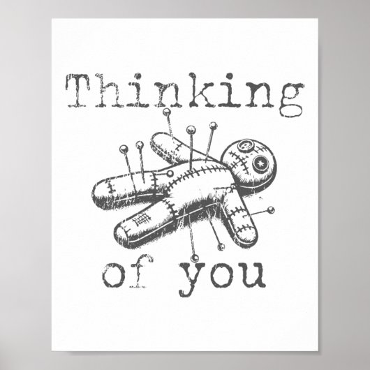 Denken Sie an Voodoo Doll Funny Halloween 2024 Poster (Vorne)