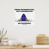 Denken Sie an Wahrscheinlichkeiten, nicht an mögli Poster (Küche)