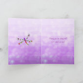 Denken Sie an Whimsical Lady and Cat Friendship Karte (Innenseite)