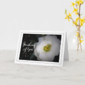 Denken Sie an White Lisianthus Karte (Gelbe Blume)