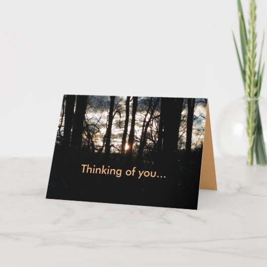 Denken Sie an Wintersonne Karte (Vorderseite)