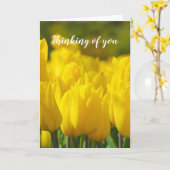 Denken Sie an Yellow Floral Modernes Beileid Karte (Gelbe Blume)