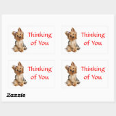 Denken Sie an Yorkshire Terrier Dog Stickers (Blatt)