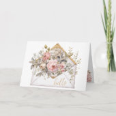 Denken Sie an You Hello Hübsch Floral Card Karte (Vorderseite)