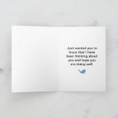 Denken Sie an zwei blaue Vögel und Bäume Karte (Innenseite)