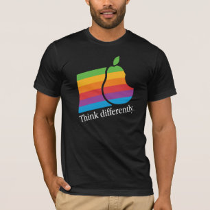 Denken Sie anders als - Retro Apple-Parodie-T - T-Shirt