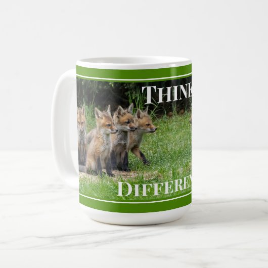 Denken Sie anders Fox Kaffeetasse (Vorderseite Links)