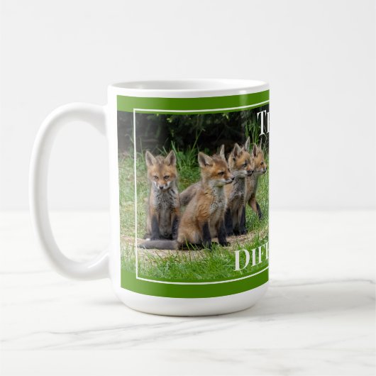 Denken Sie anders Fox Kaffeetasse (Links)