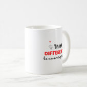"Denken Sie anders, sei ein Unternehmer" Inspirati Kaffeetasse (VorderseiteRechts)