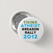 Denken Sie atheistischen @Reason Button (Vorne & Hinten)