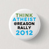 Denken Sie atheistischen @Reason Button (Vorderseite)