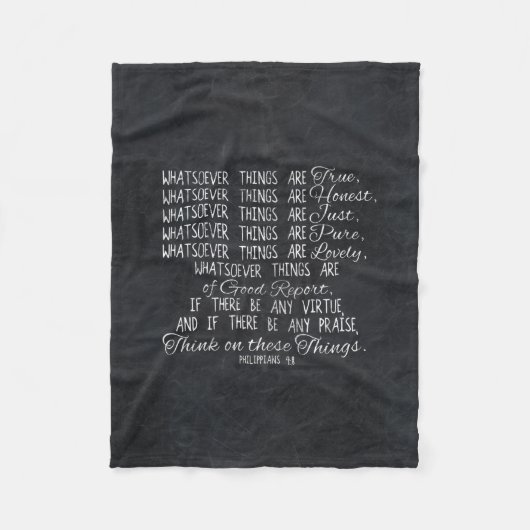 Denken Sie auf diese Sache-christlichem Fleecedecke (Vorderseite)