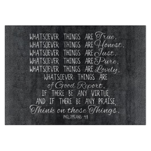 Denken Sie auf diese Sache-christlichem Schneidebrett (Vorderseite)