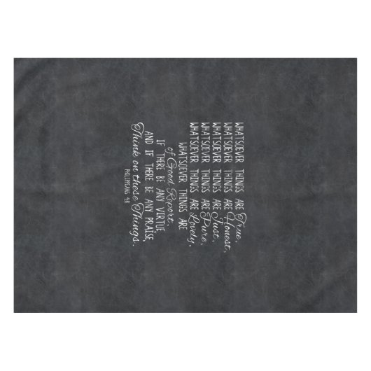 Denken Sie auf diese Sache-christlichem Tischdecke (Vorderseite (Horizontal))