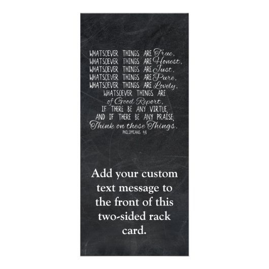 Denken Sie auf diese Sache-christlichem Werbekarte (Vorne)