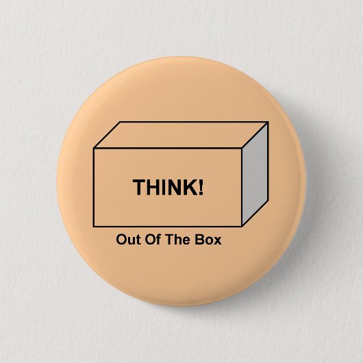 Denken Sie aus dem Kasten heraus Button (Vorderseite)