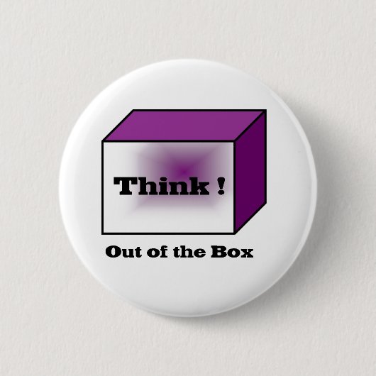 Denken Sie aus dem Kasten heraus Button (Vorderseite)