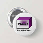 Denken Sie aus dem Kasten heraus Button (Vorne & Hinten)