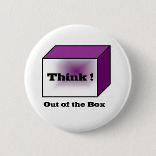 Denken Sie aus dem Kasten heraus Button