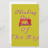 Denken Sie aus der Schachtel. Briefpapier (Vorne/Hinten)