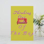 Denken Sie aus der Schachtel. Briefpapier (Stehend Vorderseite)