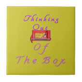 Denken Sie aus der Schachtel. Fliese (Vorderseite)