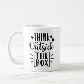 Denken Sie außerhalb der Box Inspirierend Motivier Kaffeetasse