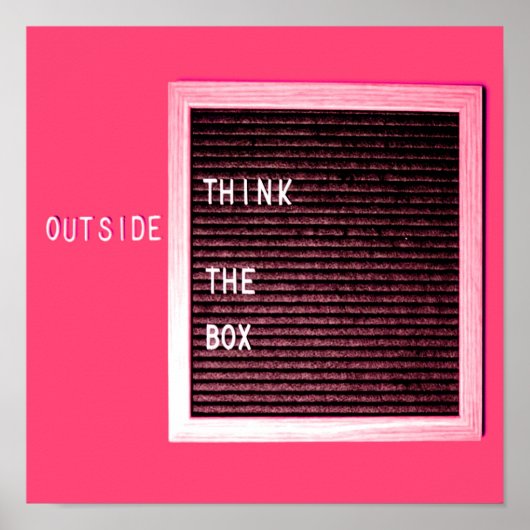 Denken Sie außerhalb der Box, kreativ Poster (Vorne)