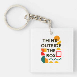 Denken Sie außerhalb der Box - Kreativ Schlüsselanhänger