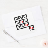 denken Sie außerhalb der Box Tac Toe extra clev cl Quadratischer Aufkleber (Umschlag)