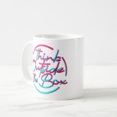 Denken Sie außerhalb der Box-Tasse - Fett 3D-Kalli Kaffeetasse (Vorderseite Links)