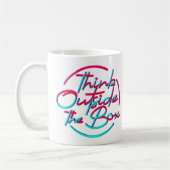 Denken Sie außerhalb der Box-Tasse - Fett 3D-Kalli Kaffeetasse (Links)