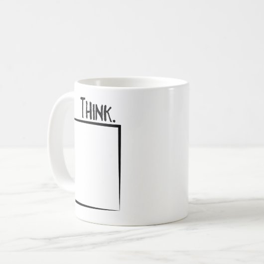 Denken Sie außerhalb der Kaffeetasse (Vorderseite Links)