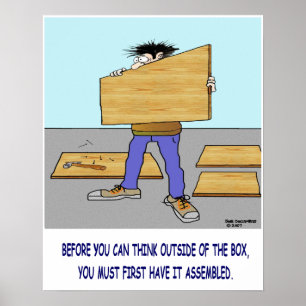 DENKEN SIE AUSSERHALB DES BOX-Posters Poster