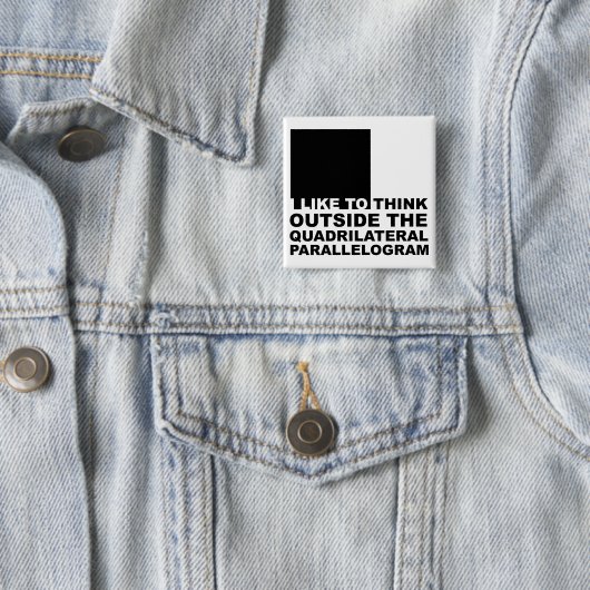 Denken Sie außerhalb des Kastenlustigen Button (Beispiel)