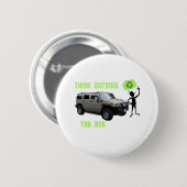 Denken Sie außerhalb des Kastens! Button (Vorne & Hinten)