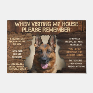 Denken Sie bei einem Besuch in meinem Haus an den  Fußmatte