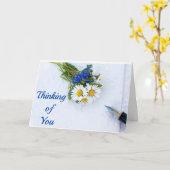 **DENKEN SIE** BEILEID-NACHRICHT KARTE (Gelbe Blume)