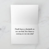 **DENKEN SIE** BEILEID-NACHRICHT KARTE (Innenseite)