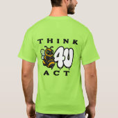 Denken Sie bevor Sie handeln T-Shirt (Rückseite)