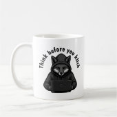 Denken Sie bevor Sie klicken - Cyber-Sicherheit Kaffeetasse (Links)