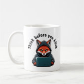 Denken Sie bevor Sie klicken - Cyber-Sicherheit Kaffeetasse (Links)