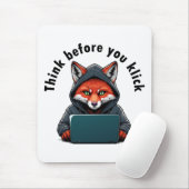 Denken Sie bevor Sie klicken - Cyber-Sicherheit Mousepad (Mit Mouse)